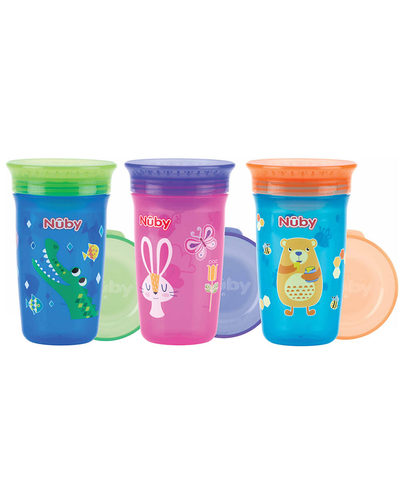 Tasse Nûby Magic 360° imprimé 6m+ 300ml - Rose
