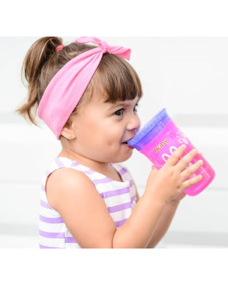 Tasse Nûby Magic 360° imprimé 6m+ 300ml - Rose