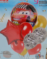 Pack Cars 9 Smile Balloons For Birthday