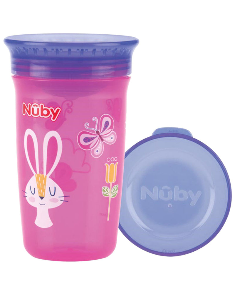 Tasse Nûby Magic 360° imprimé 6m+ 300ml - Rose