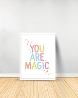 Ensemble de 2 Tableaux décoratifs - Cœurs | You Are Magic - Blanc