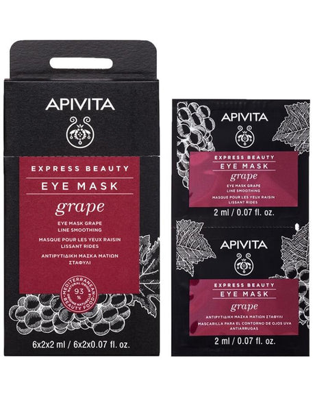 Apivita express beauty masque pour les yeux raisin 2x2ml - Grape