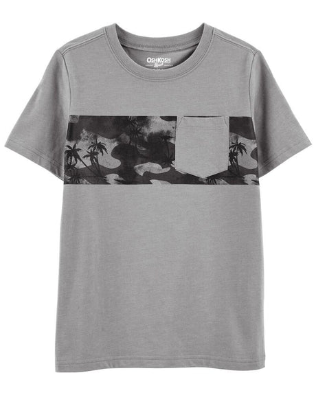 T-Shirt À Poche En Jersey Camouflage OshKosh - Gris