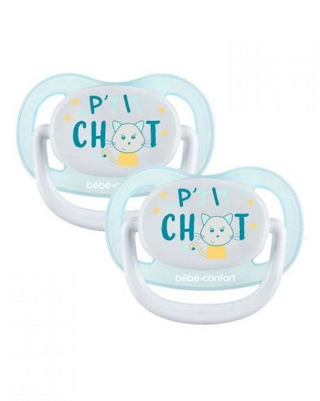 Lot de 2 Sucettes Bébé Confort Physio Air - Petit Chat