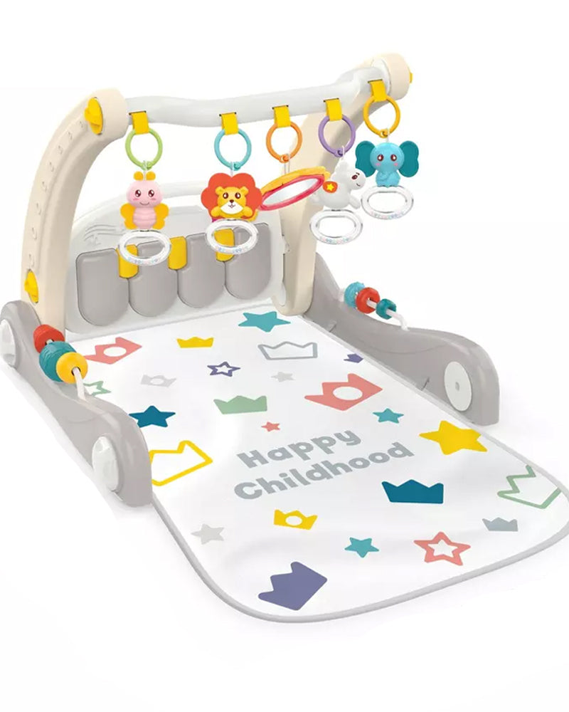 Huanger Playmat with a piano & Walker 2in1 - Beige