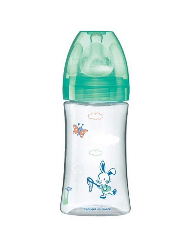 Biberon Dodie Anti-Colique Initiation+ 270ml (0-6m) - Vert lapin