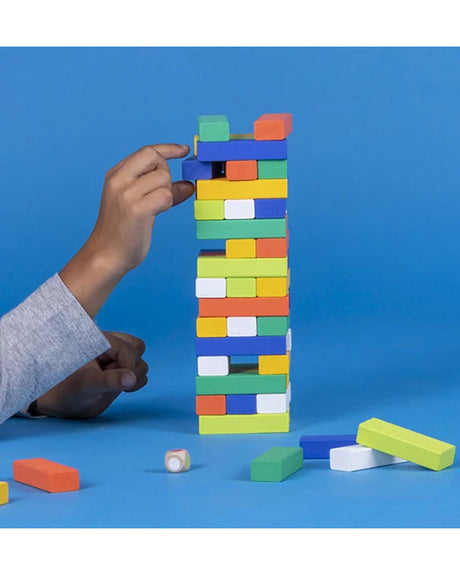 يوريكا كيدز - برج توازن خشبي للأطفال من عمر 3 سنوات فما فوق