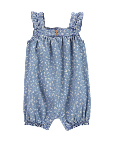 Barboteuse En Chambray Carter's - Fleurs