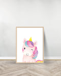 Un Tableau décoratif - Licorne - Bois