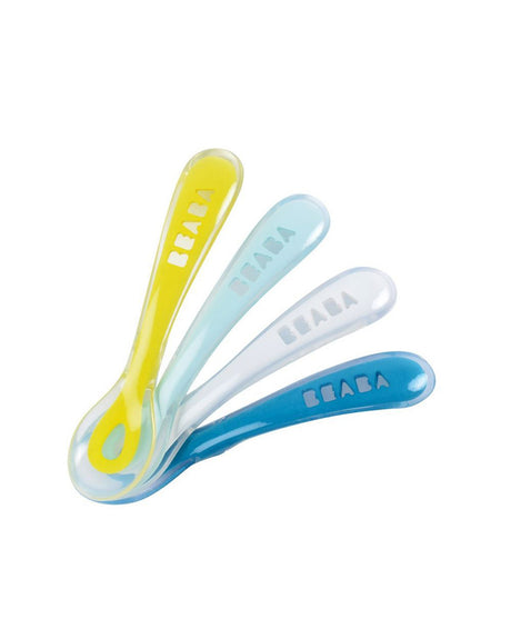 Lot de 4 Cuillères Béaba 2ème âge en silicone