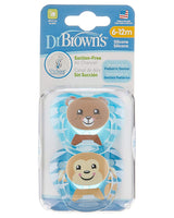 Dr. Brown's Pack de 2 Sucettes Stage2 6-18M - Boy Animal