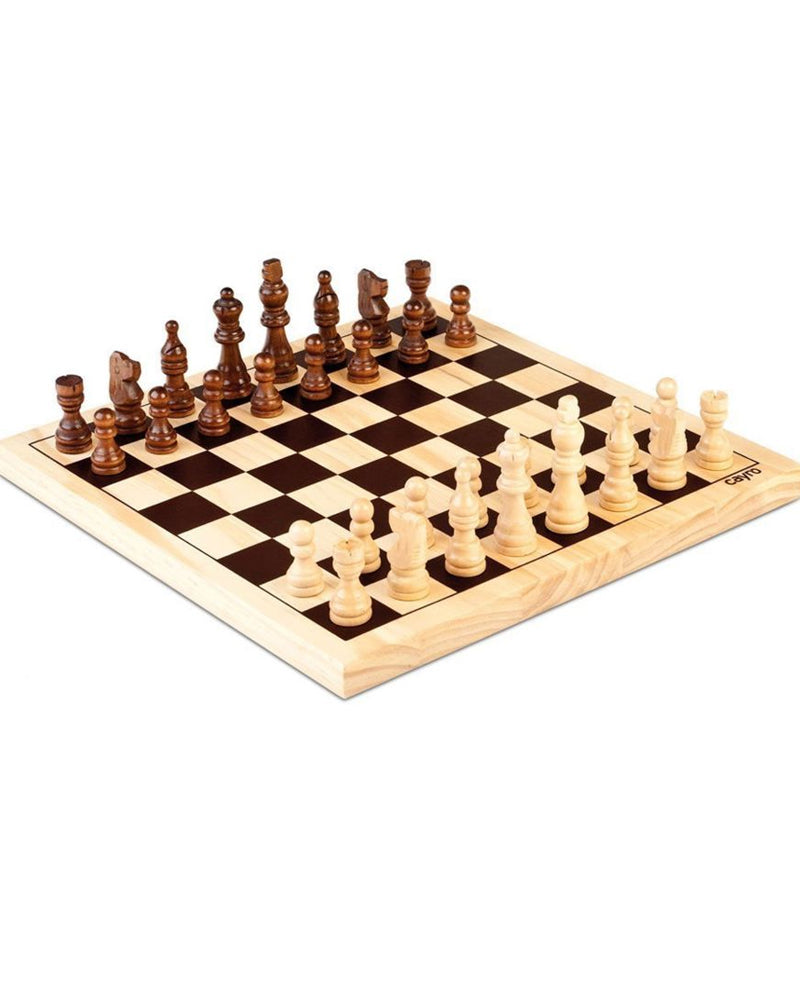 Cayro 3 Jeux en 1 d'échecs en bois - 7ans+