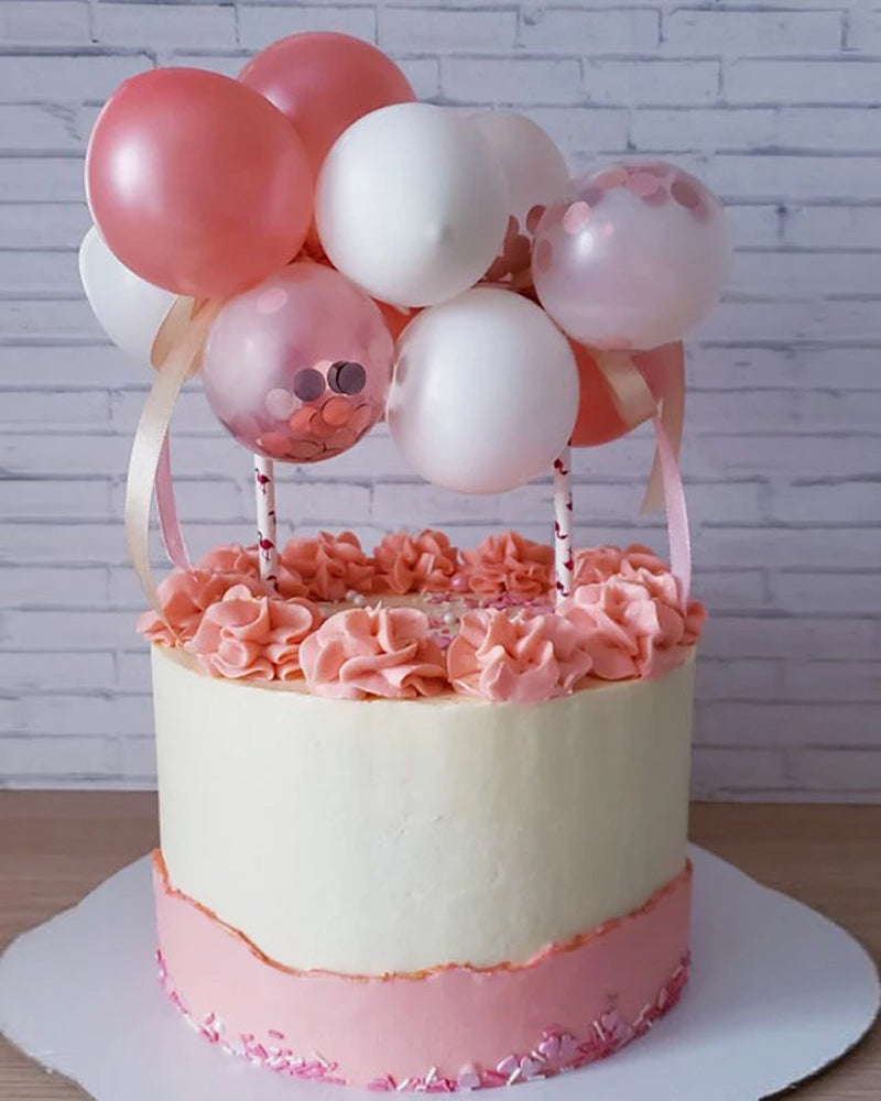 Ensemble des ballons pour fête - Rose & Blanc
