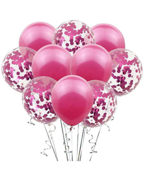 Pack 10 Ballons Pour Fête - Rose Fushia