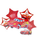 Pack Cars 5 Piezas de Decoración para Cumpleaños
