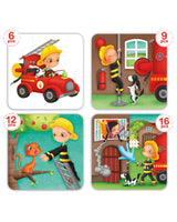 Eurekakids - Puzzle Evolutif 4en1 Pompiers 3Ans+