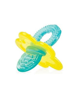 Nûby 100% Silicone Pacifier Shaped Teething Ring 0m+ - Yellow