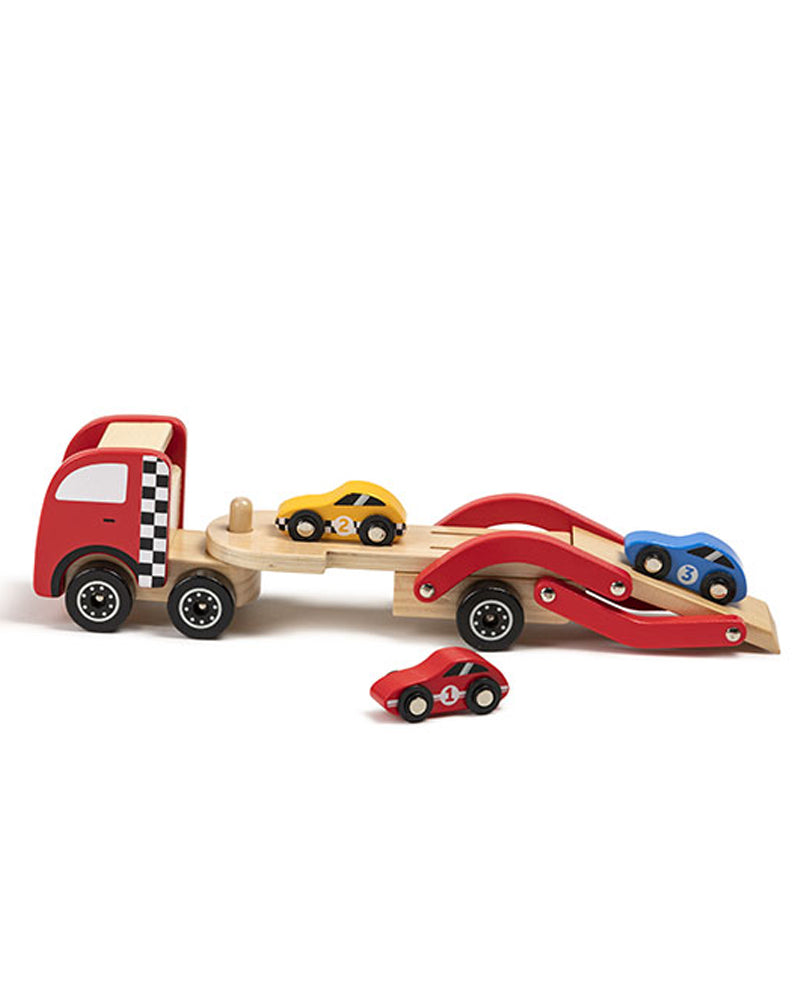 Eurekakids - Camion De Transport Voitures En Bois 18M+