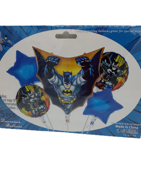 Pack Batman 5 Pieces Decoration For Birthday