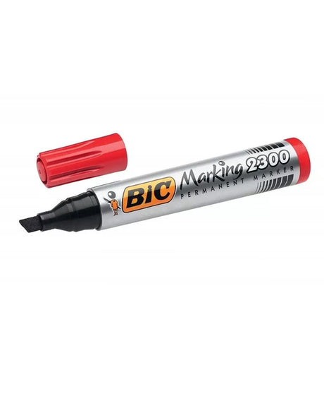 Marqueur Permanent 2300 Biseau Bic - Rouge