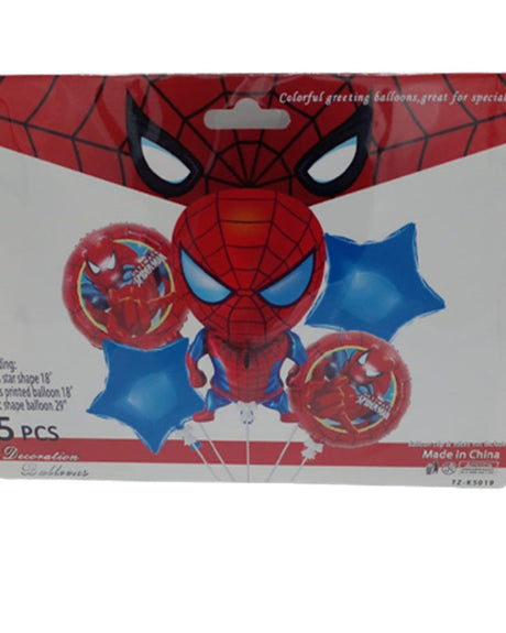 Spider Man Pack 5 Decoration Pieces For Birthday