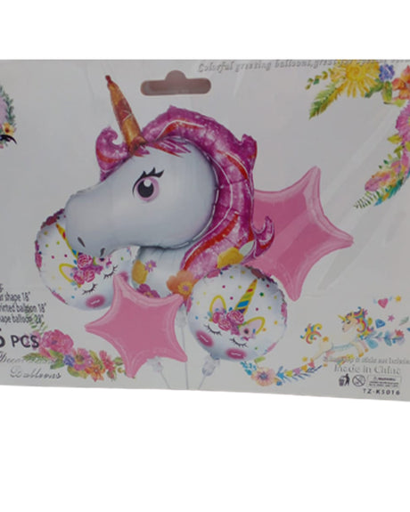 Pack Unicorn 5 Pieces Decoration For Birthday