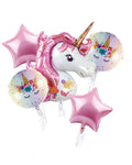 Unicornio Pack 5 Piezas De Decoración Para Cumpleaños