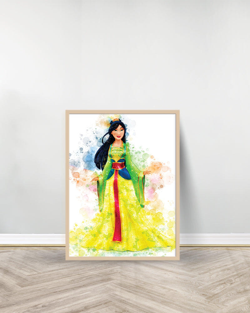 Un Tableau décoratif - Mulan Disney Princesse - Bois