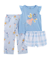 Pyjama 3 pièces Carter's - Bleu Clair