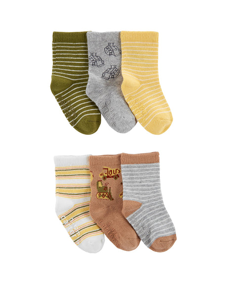 Lot de 6 Chaussettes De Construction Carter's - Jaune