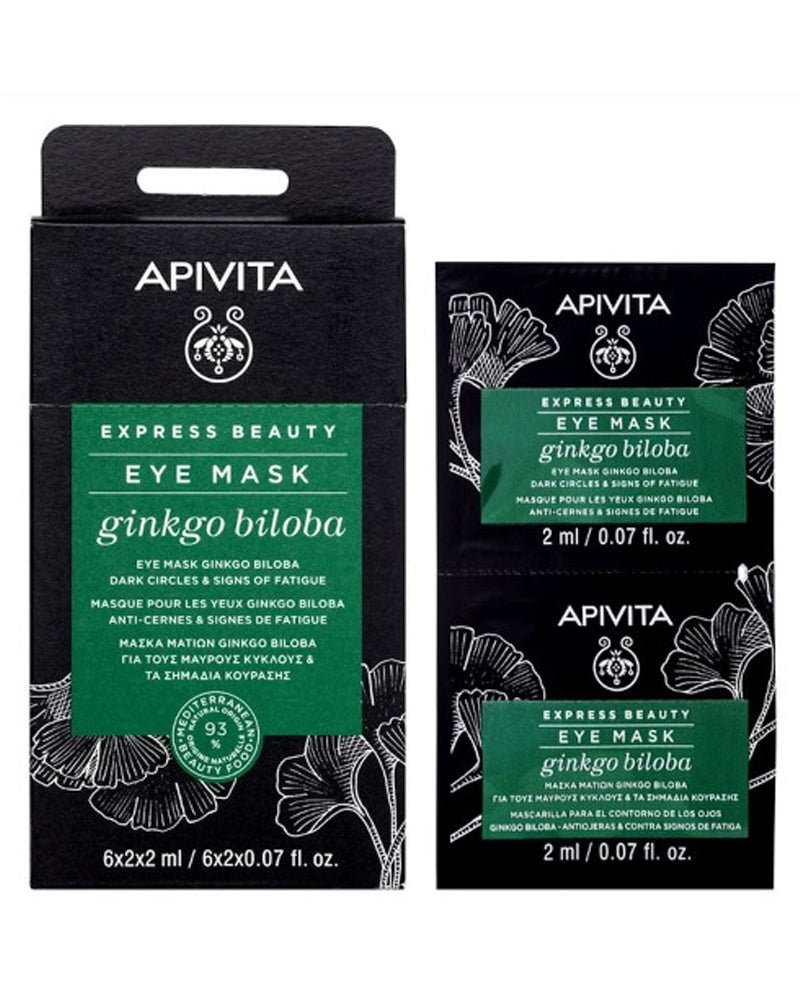 Apivita express beauty eye mask 2x2ml - Ginkgo Biloba