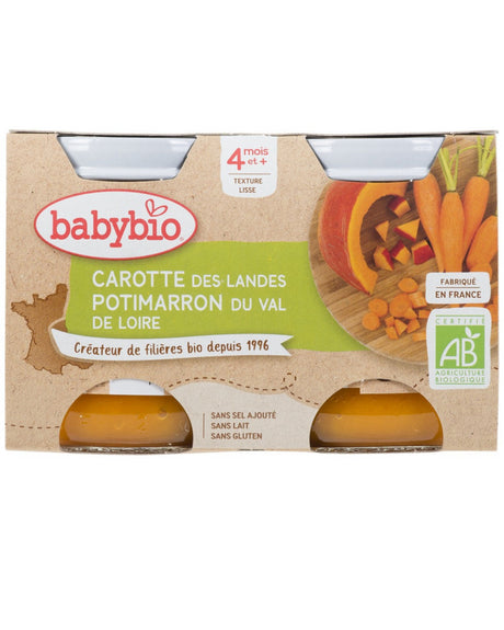 Babybio Pot Carotte Potimarron 2x130g