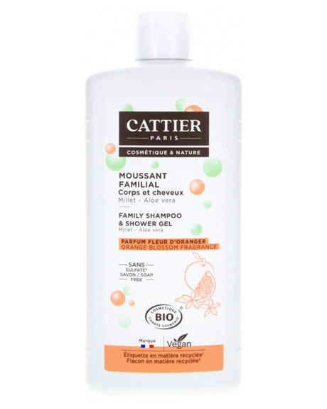 Cattier Moussant familial Corps et cheveux sans sulfates pour toute la famille - 500ml