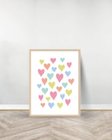 Set of 3 decorative paintings - Hearts | Rainbow | You Are Magic - Wood