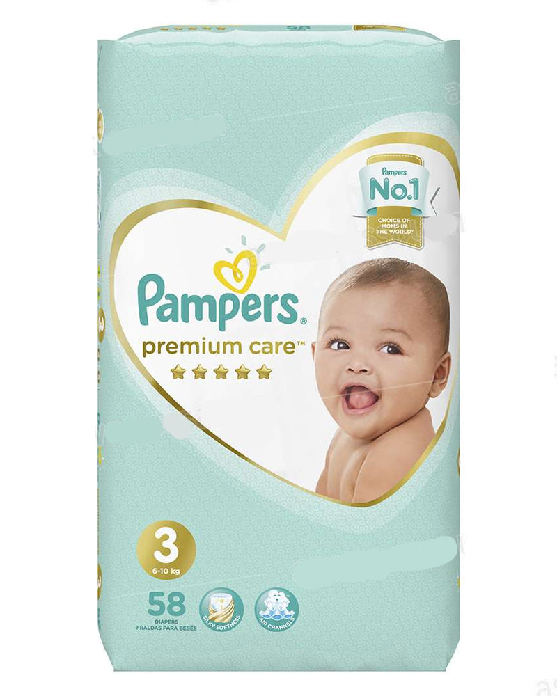 Pampers Premium Protection - Taille 3 x 58 Couches, 6-10 kg