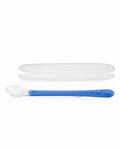 Cuillère souple en silicone Nûby 6m+ - Bleu