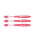 Set de 3 cucharas termosensibles con borde suave Nûby +3m - Rosa