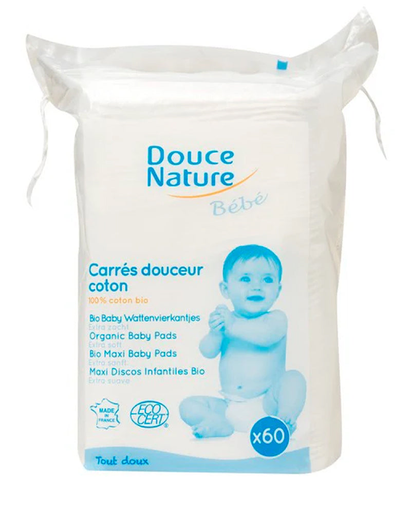 Douce Nature Carrés Coton Bio Douceur - 60pcs