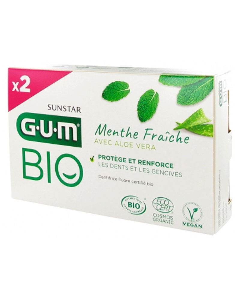 G.U.M Dentifrice Menthe Fraîche Avec Aloe Vera x2 - 75ml