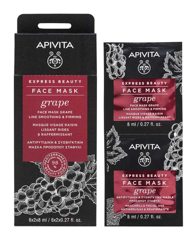 Apivita express beauty masque visage raisin 6x2x8ml - Grape