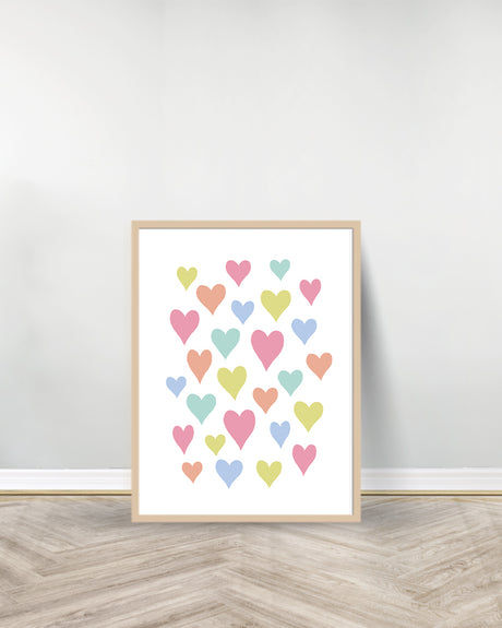 Set of 2 decorative paintings - Hearts | You Are Magic - Wood