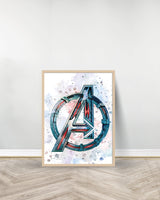 Set of 6 decorative paintings - Avengers - Wood