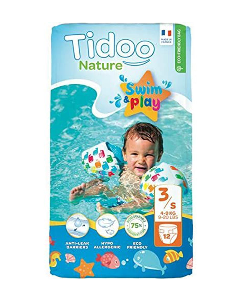 Couches de piscine écologique Tidoo Taille 3/S (4-9kg) 12 unités