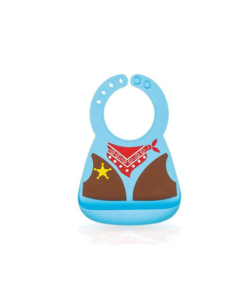 Bavoirs Nûby en slicone 3D motif Cowboy - 3m+