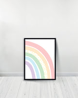 Set of 2 decorative paintings - Rainbow - Black
