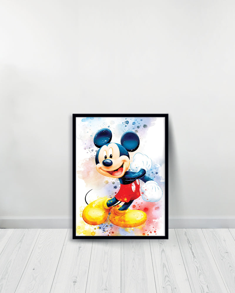 Ensemble de 3 Tableaux décoratifs - Mickey Mouse - Noir