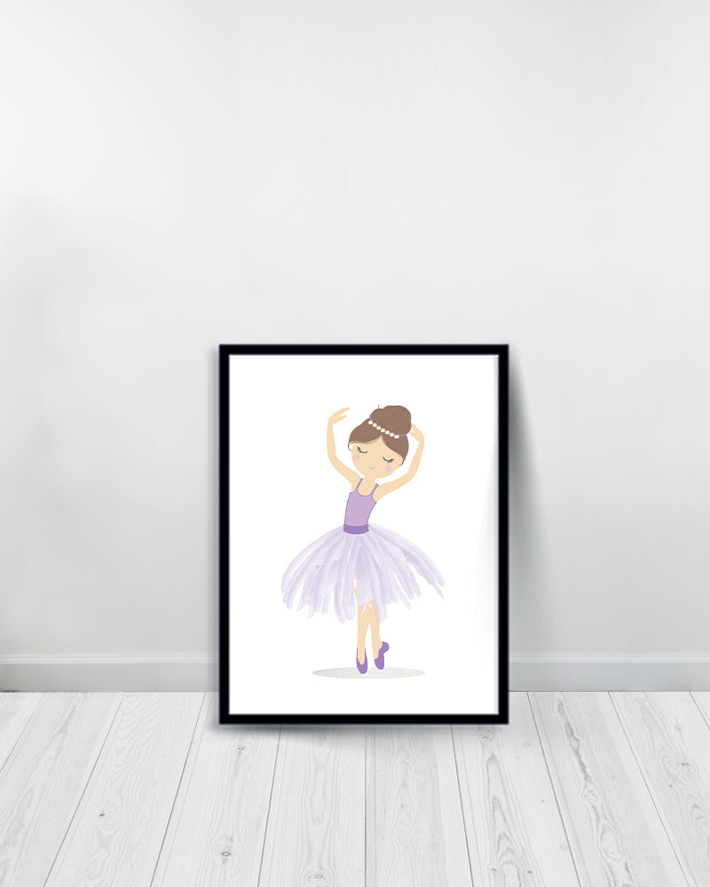 Ensemble de 3 Tableaux décoratifs - Les trois Ballerines - Noir