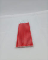 Set of 25 Disposable Paper Straws - Red