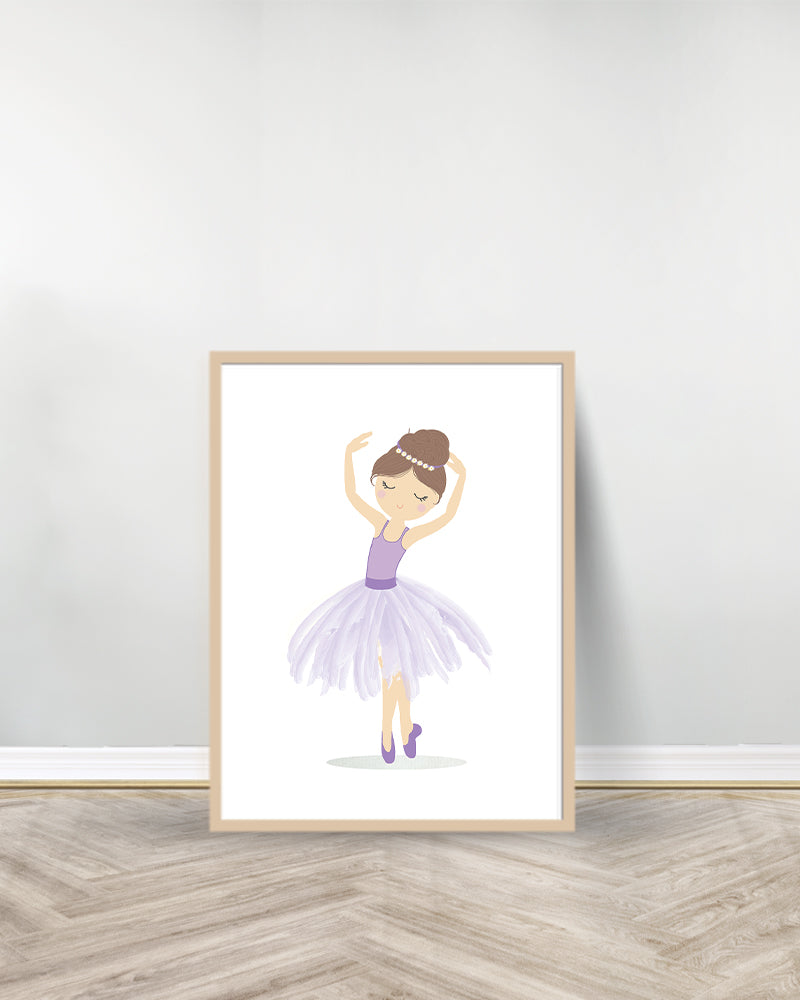 Ensemble de 4 Tableaux décoratifs - Ballerines - Bois