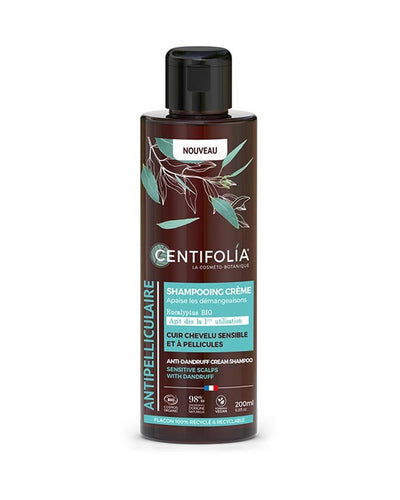 Shampoing crème antipelliculaire cheveux sensible 200ml Bio 3A+ - Centifolia